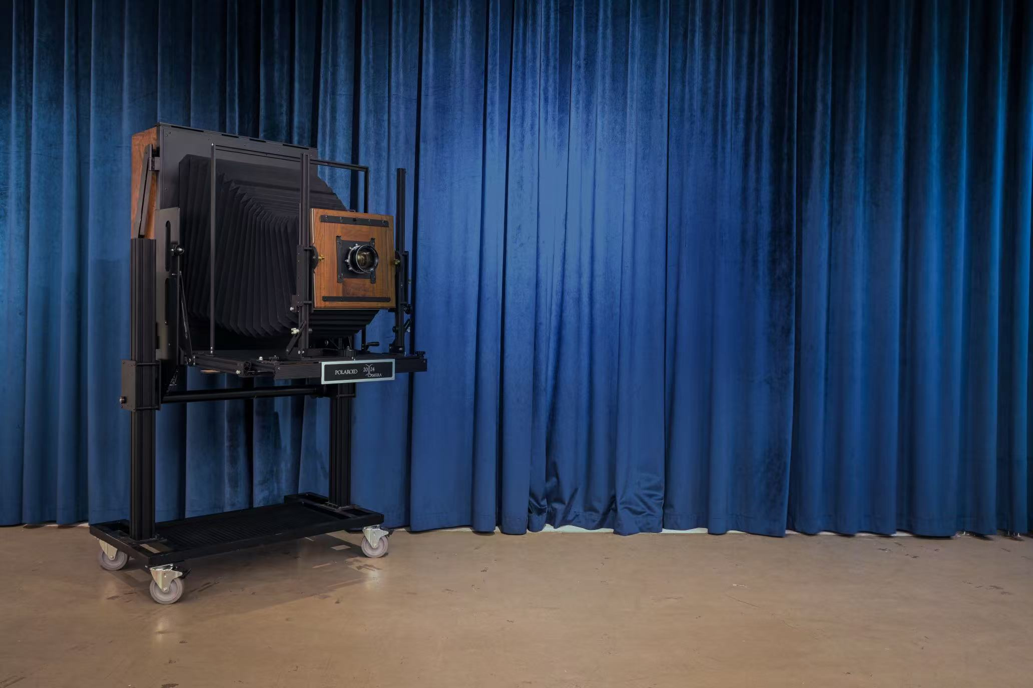 High-resolution project photo of the 20x24 Polaroid camera used in the cultural exchange program