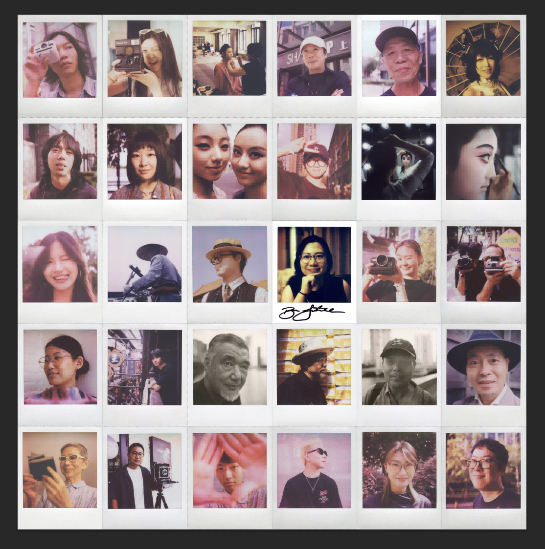 Chinese portrait series in instant photographs